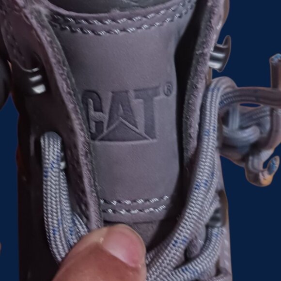 Caterpillar Womens Echo Steel Toe Work Boots Leather Upper Gray Sz 5,5 - Picture 14 of 16